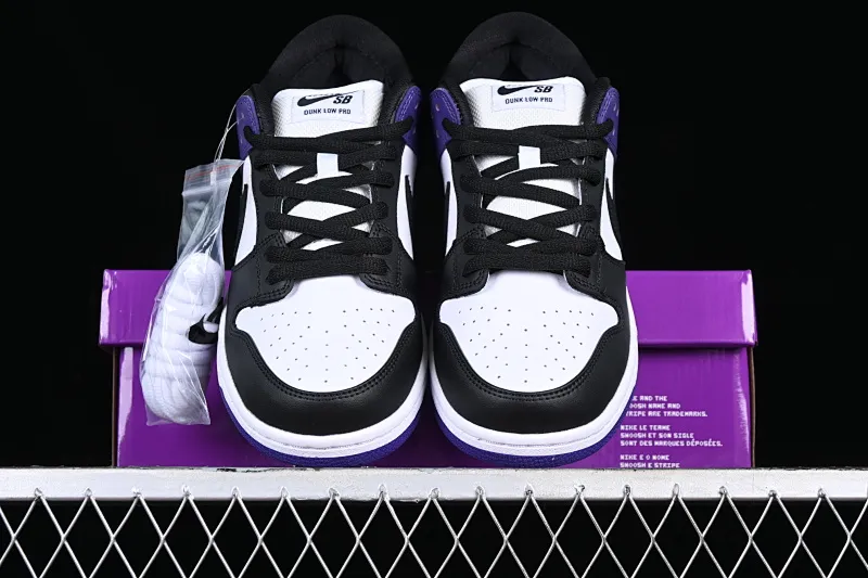 All categories Nk SB Dunk series Nk SB Dunk Low low-top sneakers Nk SB Dunk Low "Court Purple" black purple North Carolina blue low-top casual sports skateboard shoes BQ6817-500